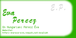 eva perecz business card