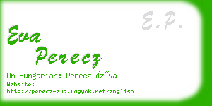 eva perecz business card